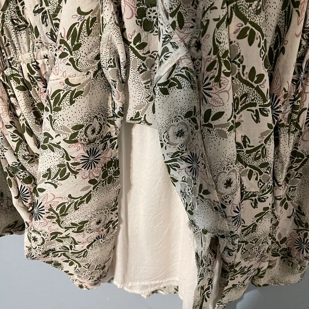 Free People Stealing Fire Mini Dress Boho Babydoll Cottagecore Festival Small - Picture 9 of 10